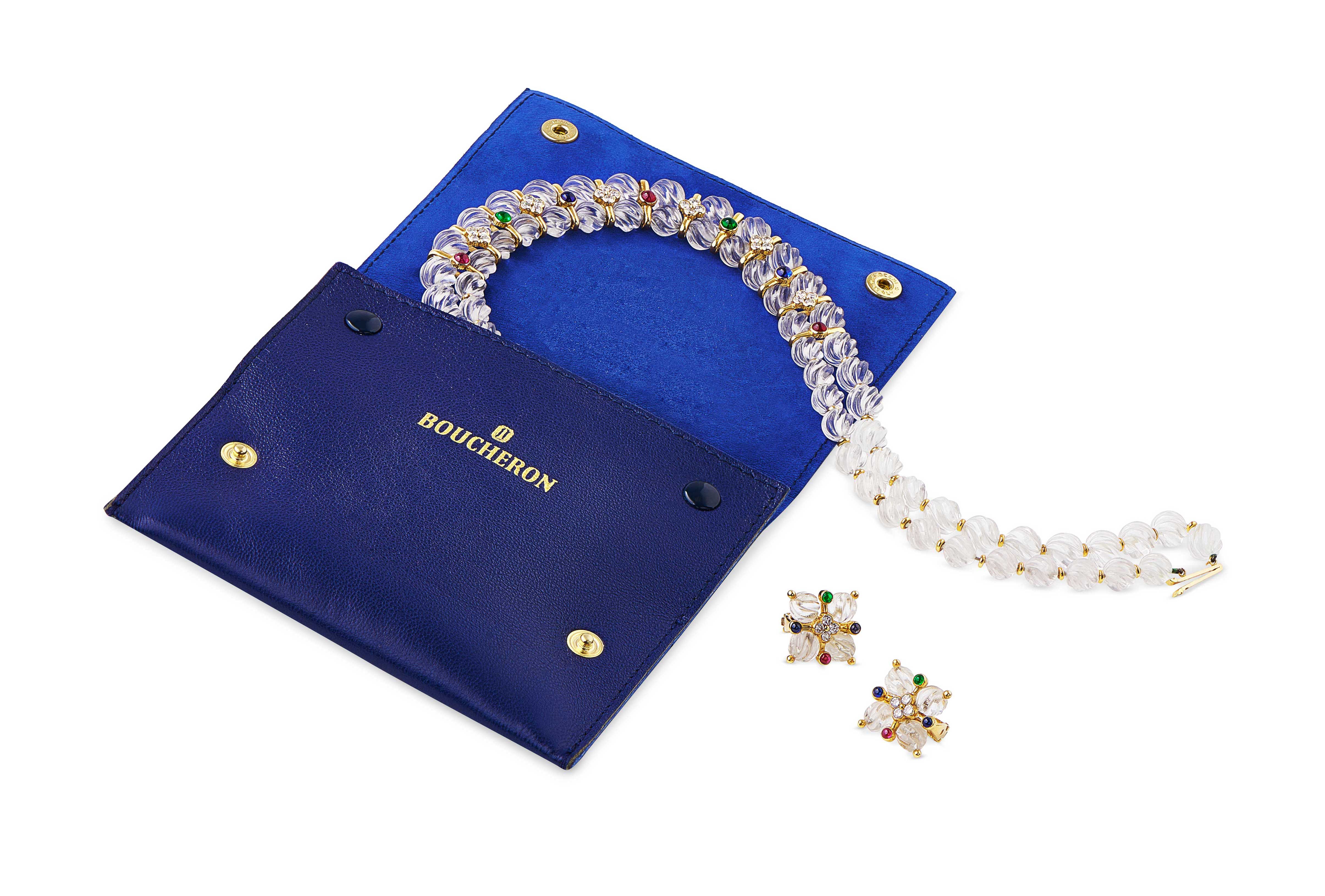 عقد Boucheron من الكريستال الصخري والأحجار الكريمة