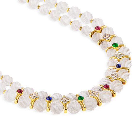 عقد Boucheron من الكريستال الصخري والأحجار الكريمة