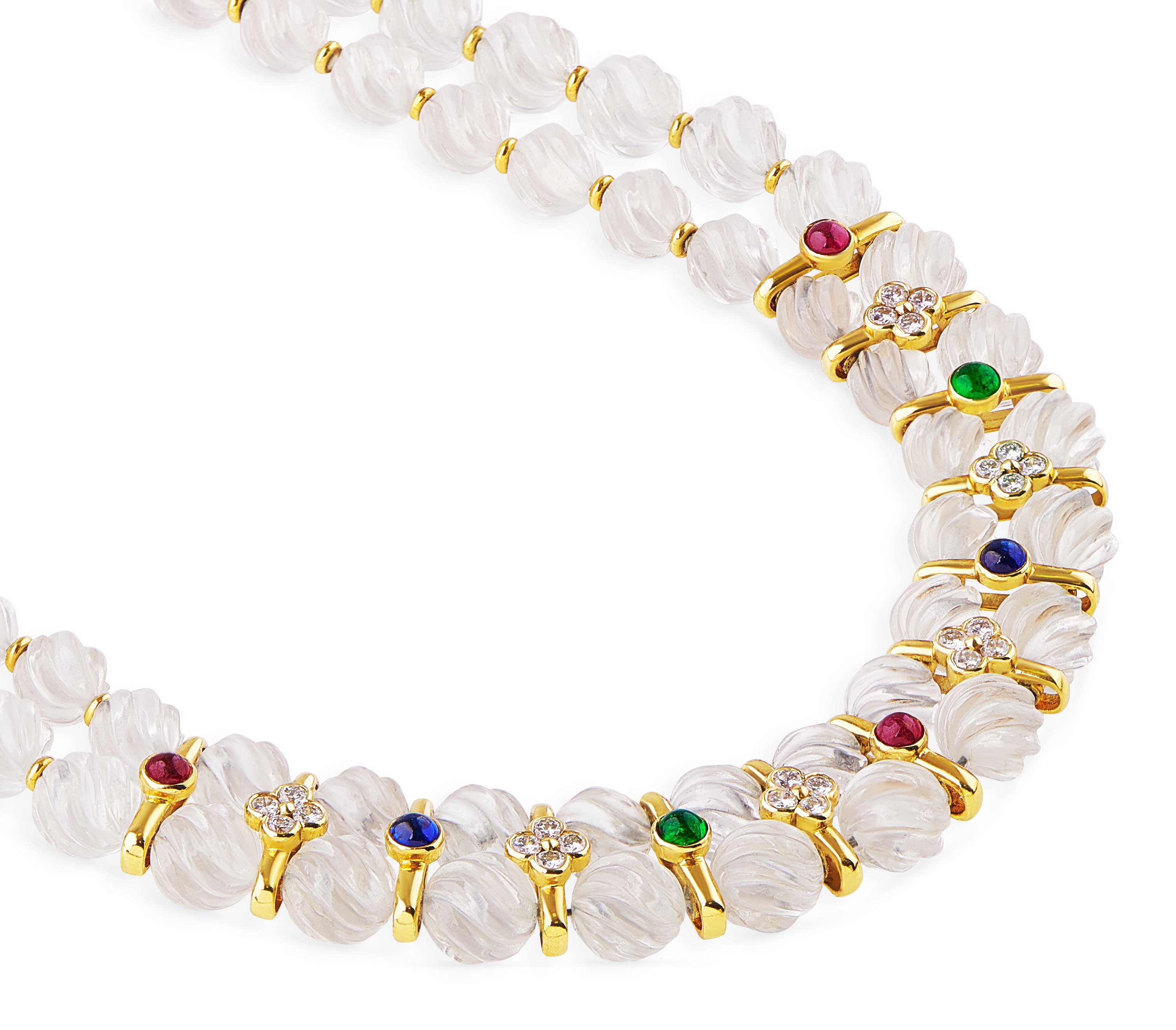 عقد Boucheron من الكريستال الصخري والأحجار الكريمة