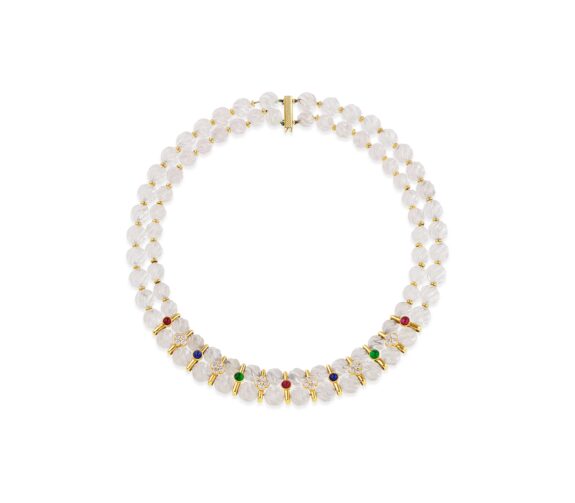 عقد Boucheron من الكريستال الصخري والأحجار الكريمة