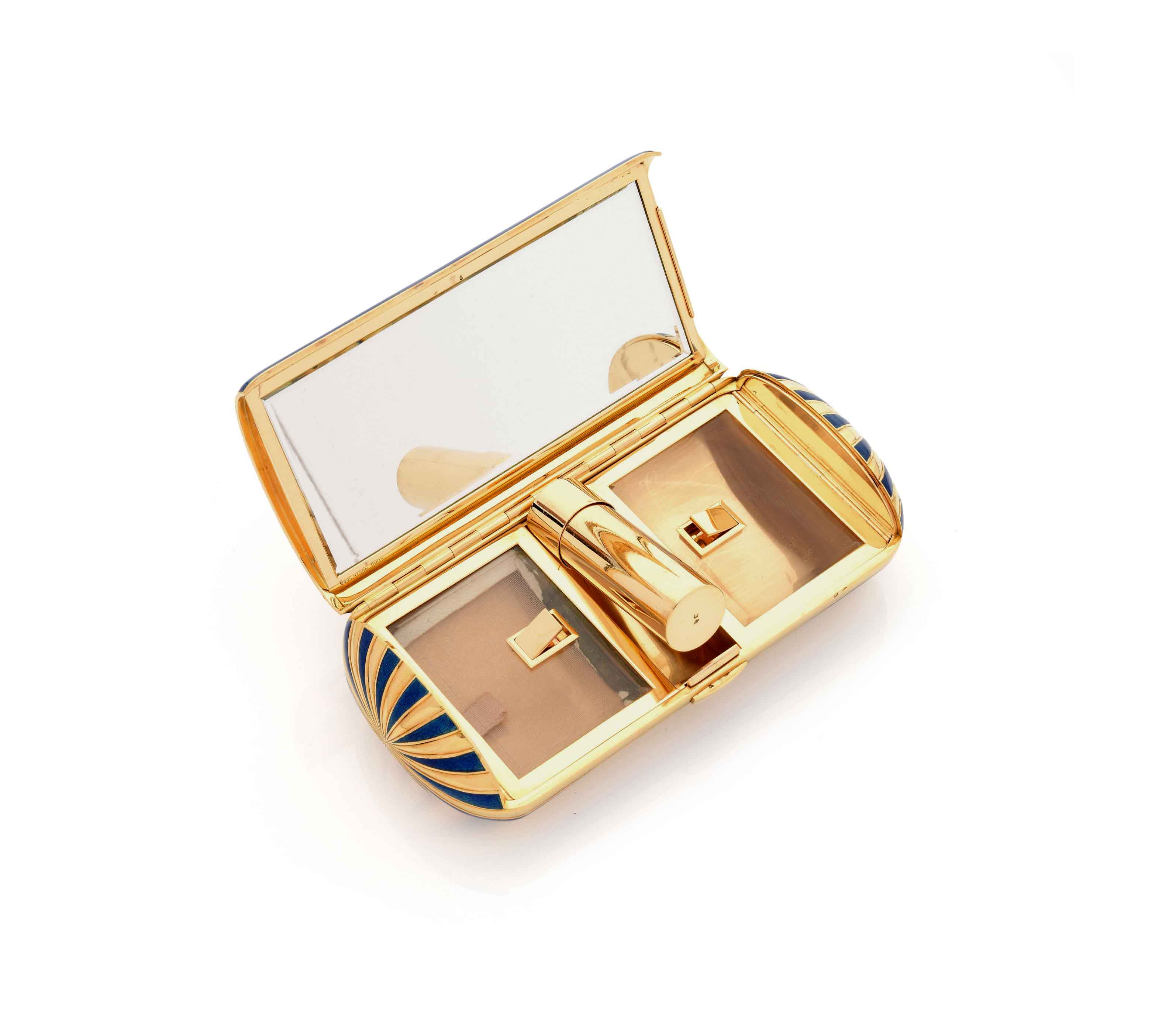 Boucheron Rare Enamel and 18k Gold Minaudiere