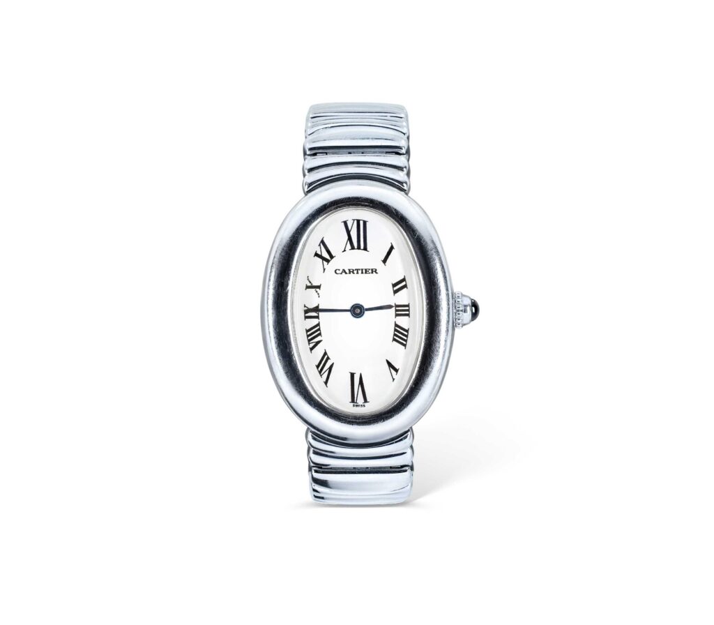 Cartier Baignoire Oval из белого золота