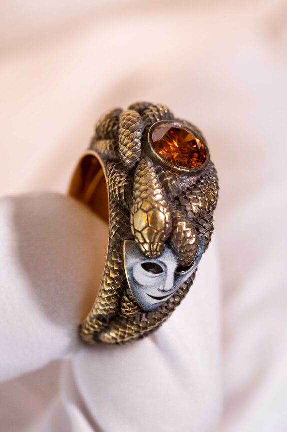 One-of-a-Kind Venetian Myth Serpent Ring