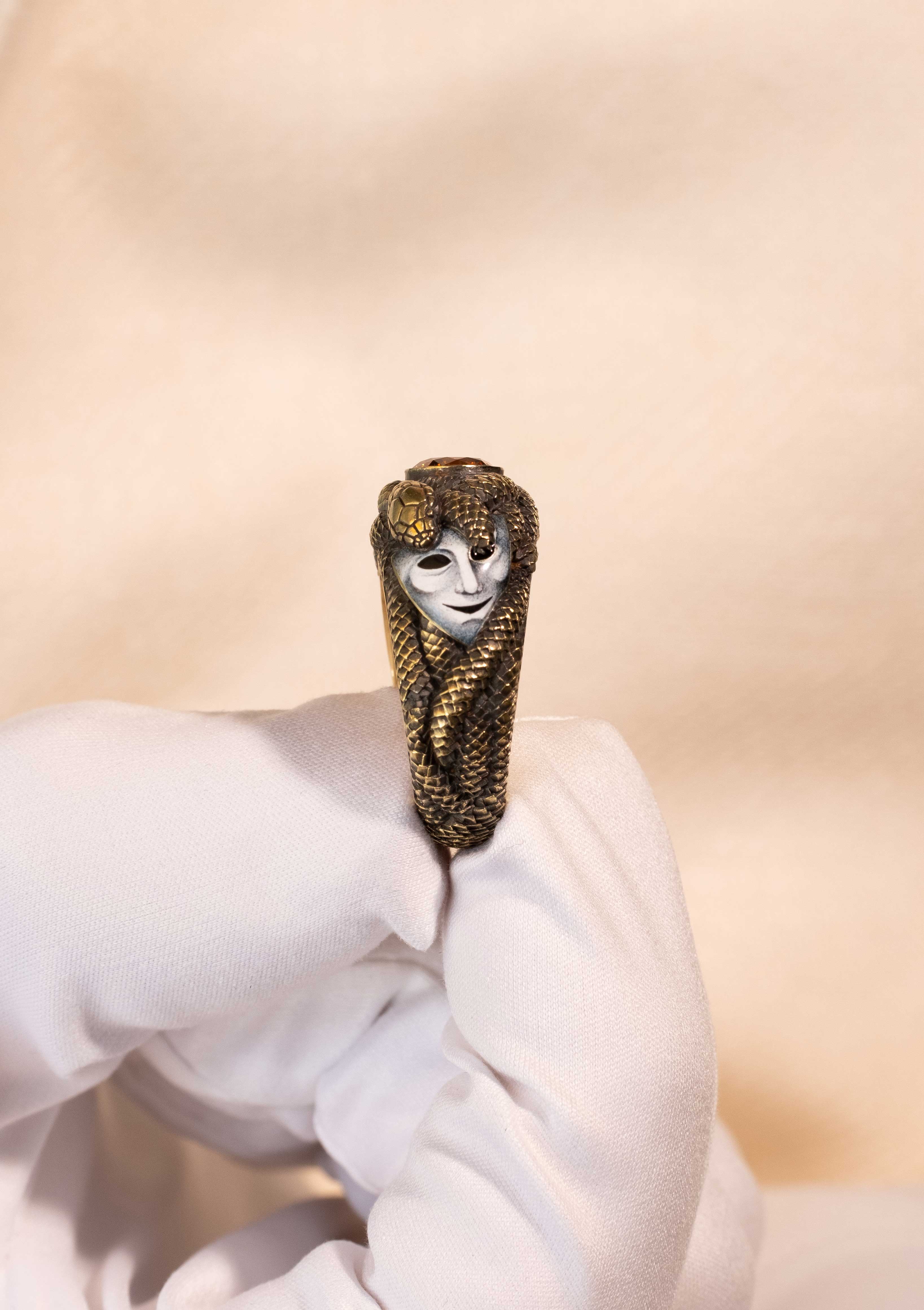 One-of-a-Kind Venetian Myth Serpent Ring