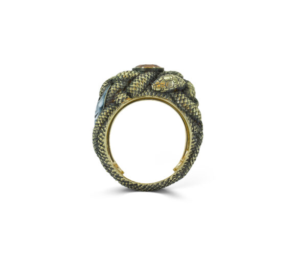 One-of-a-Kind Venetian Myth Serpent Ring