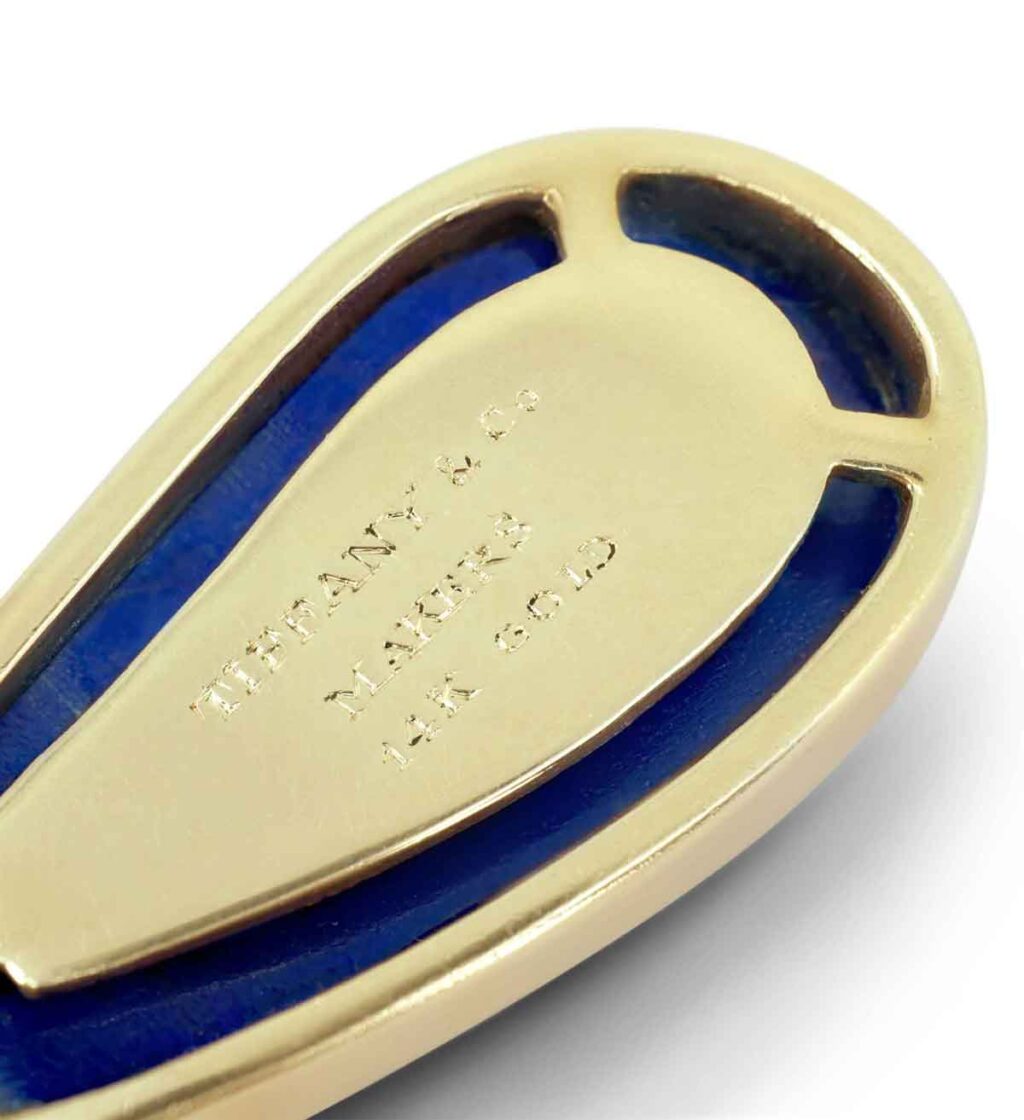 Tiffany & Co. Yellow Gold Lapis-Diamond Mushroom Pendant