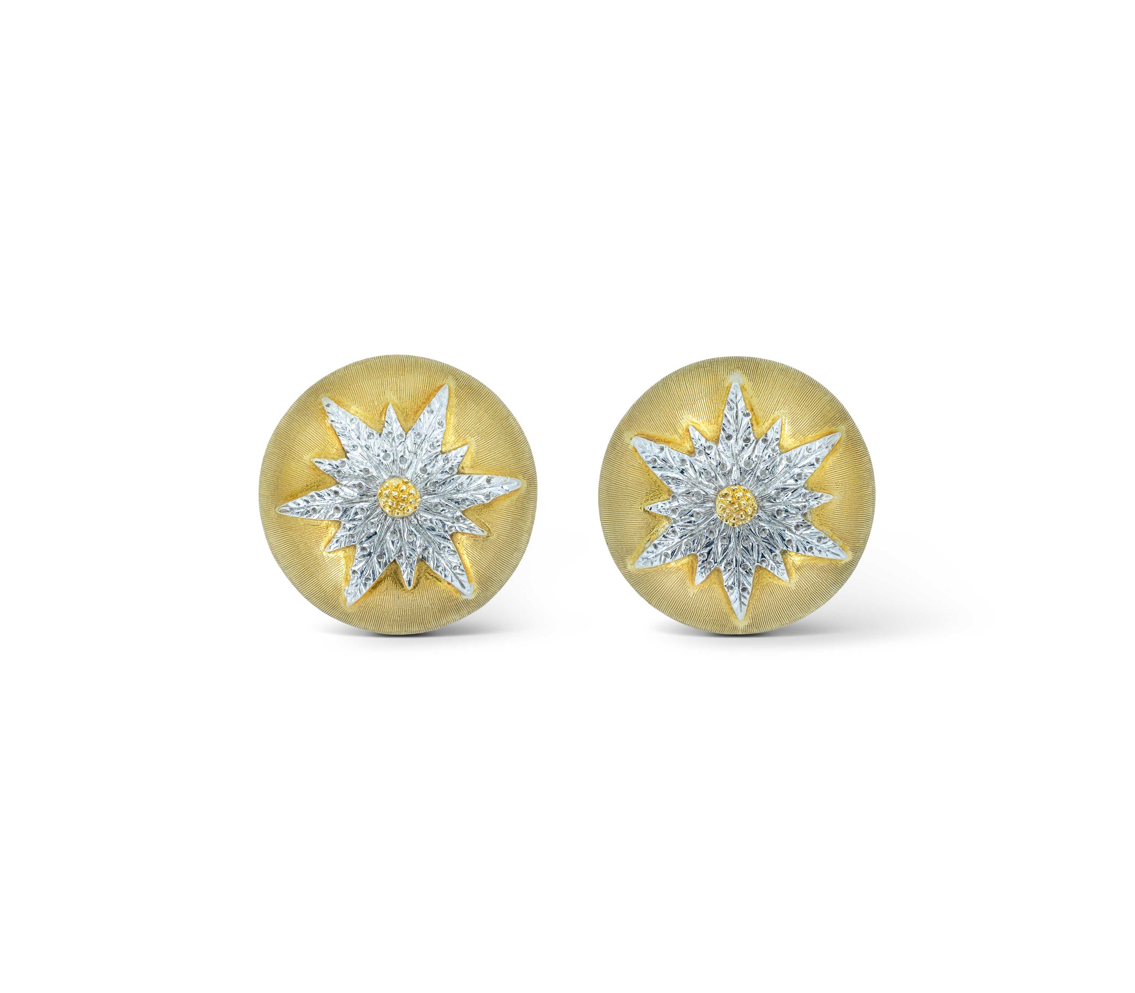 Buccellati Two-color Gold Earclips