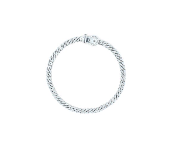 Hermès Ceinture Silver Anchor Chain Bracelet