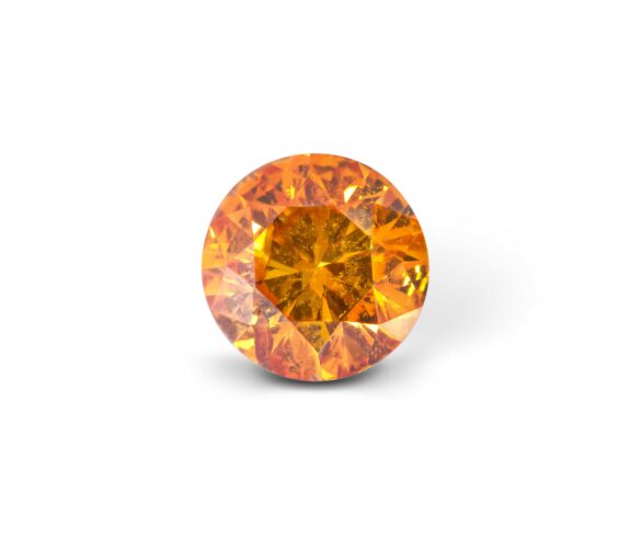 1.02 Ct  Fancy Deep Brownish Orange I1 Round Cut Diamond GIA Certified