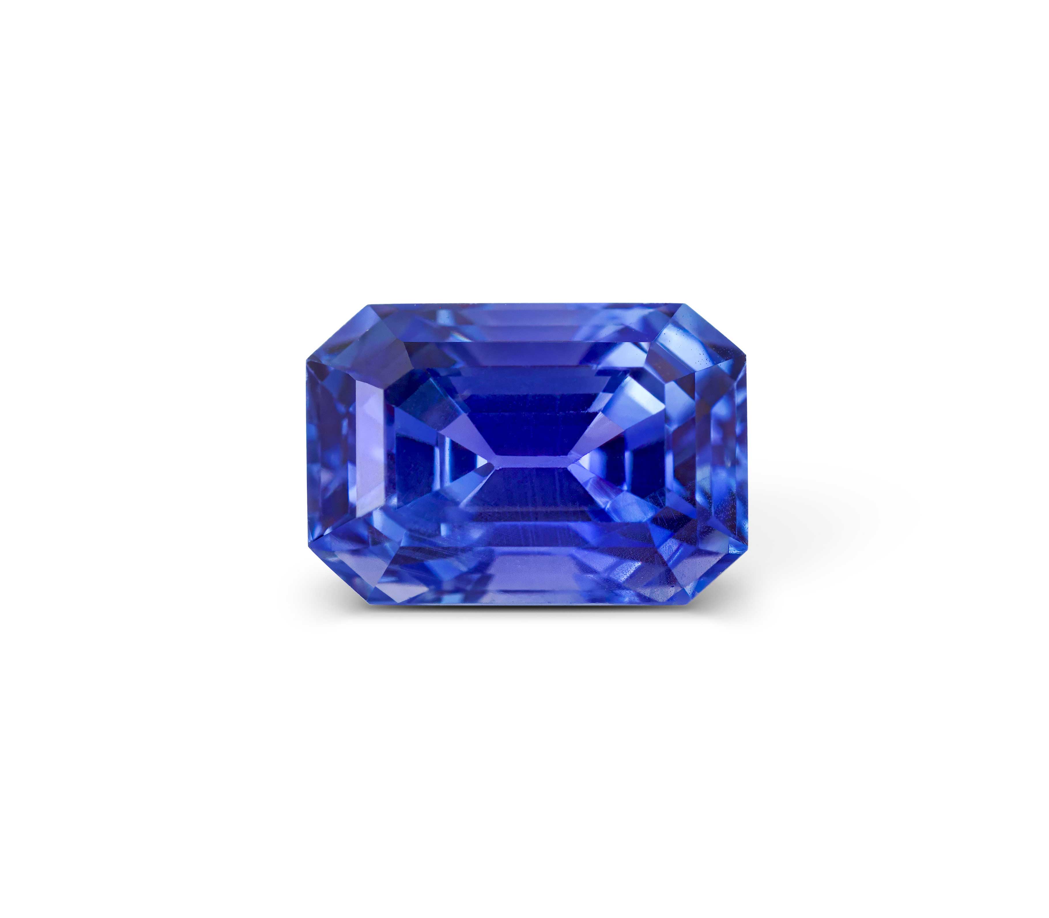 5.43 Ct Blue Octagonal Shape Ceylon Sapphire