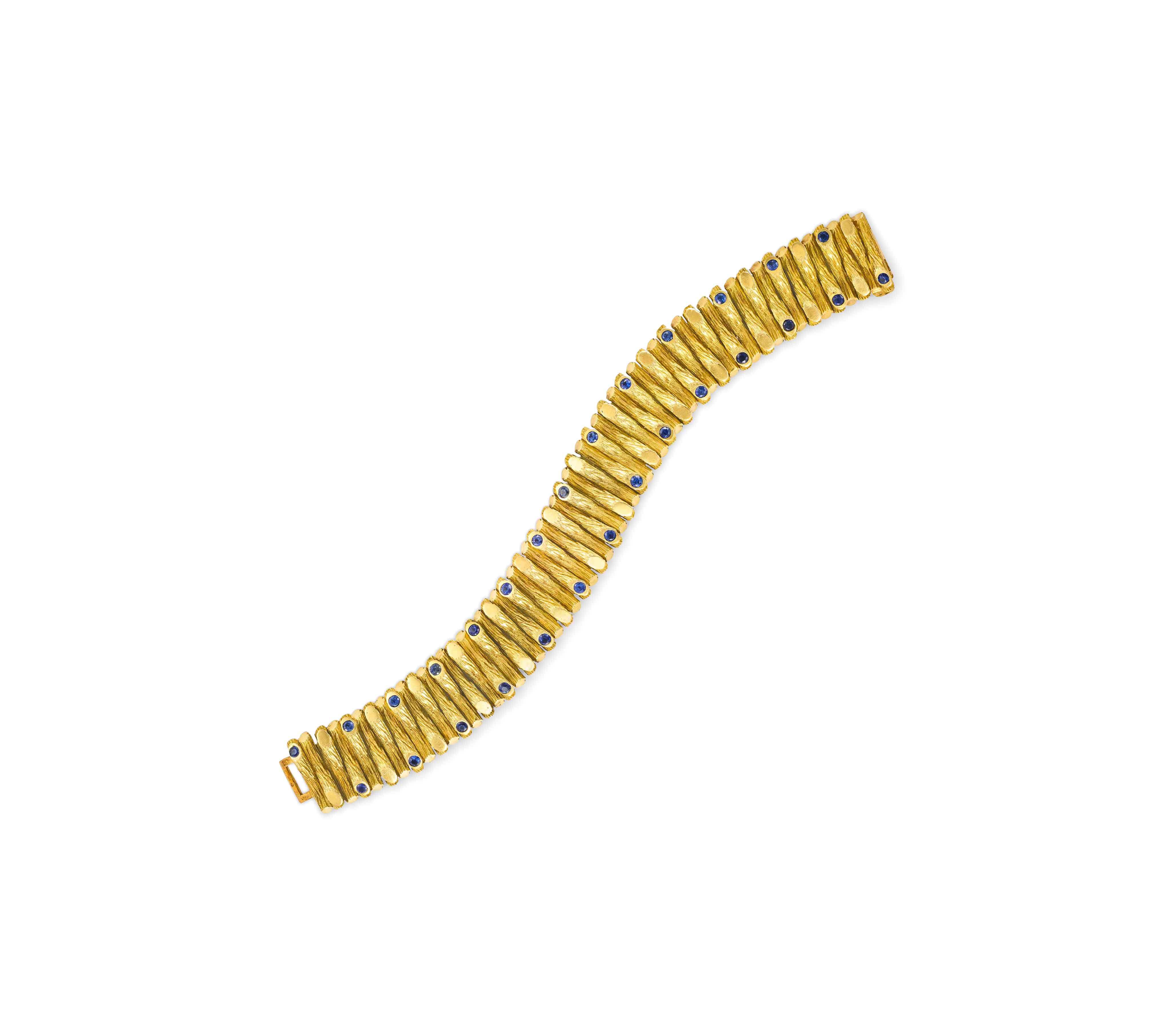 Vacheron Constantin Bracelet Articulé en Or avec Saphirs par Cristofol