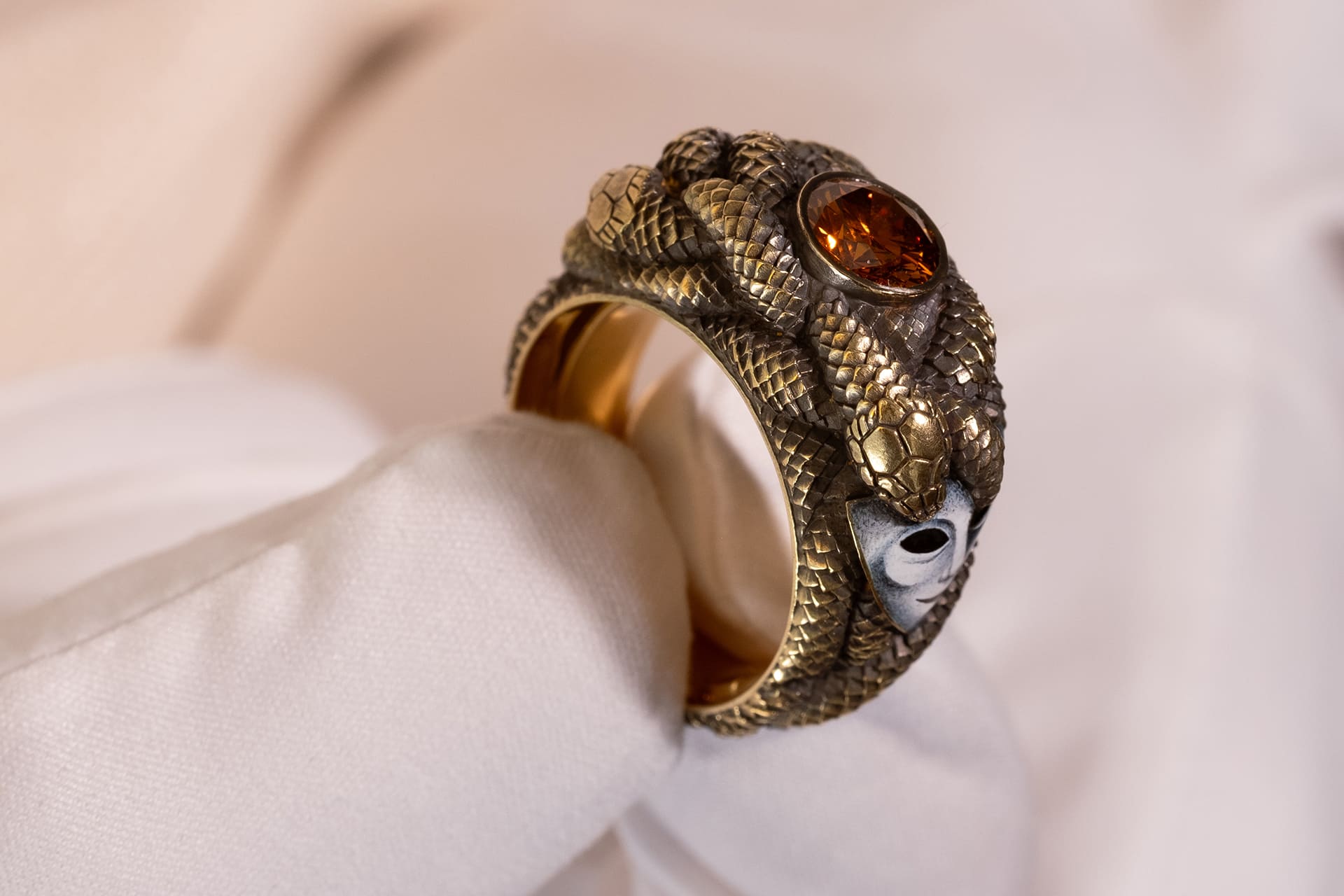 One-of-a-Kind Venetian Myth Serpent Ring