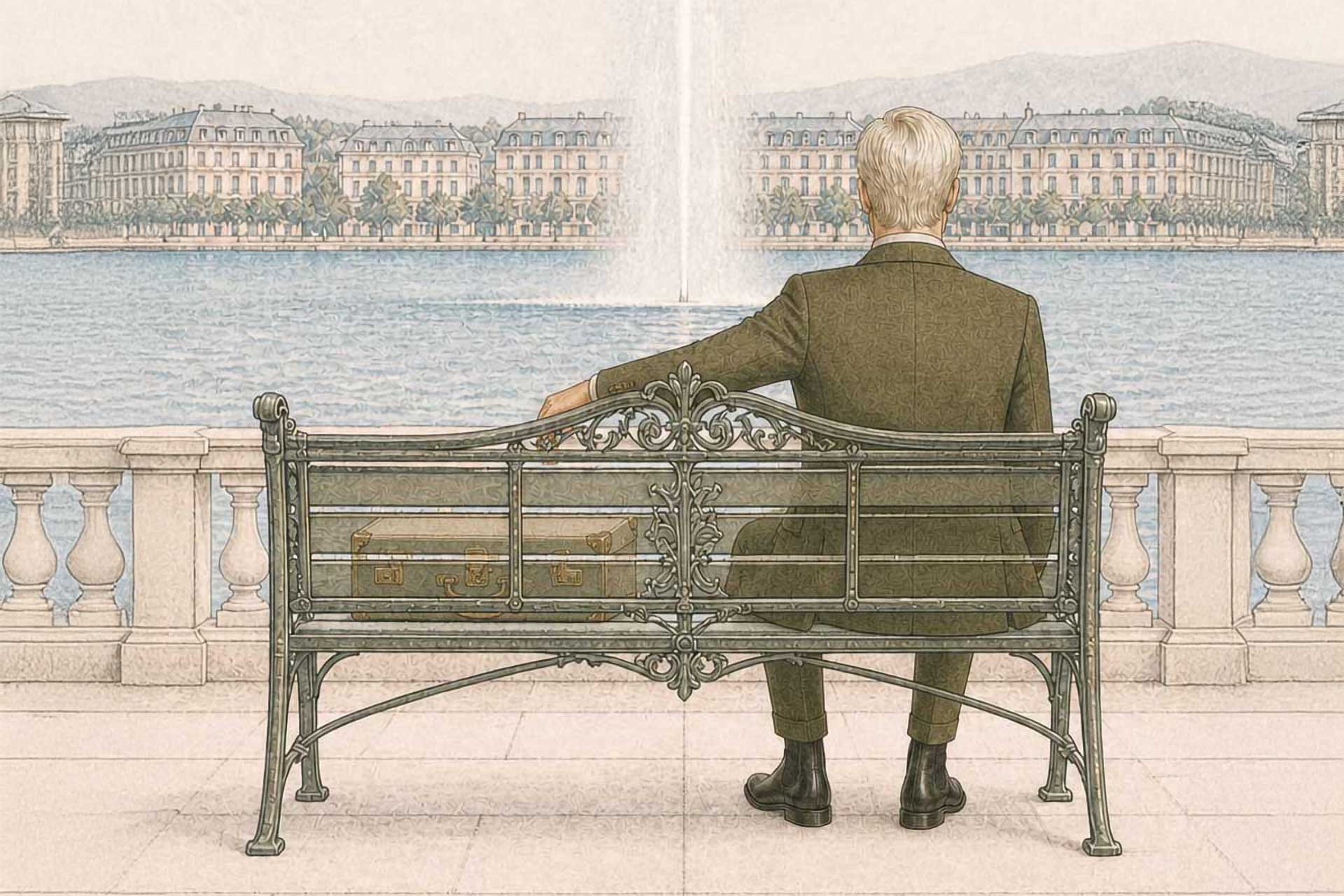 Grygorian Gallery hero on the bench in Geneve