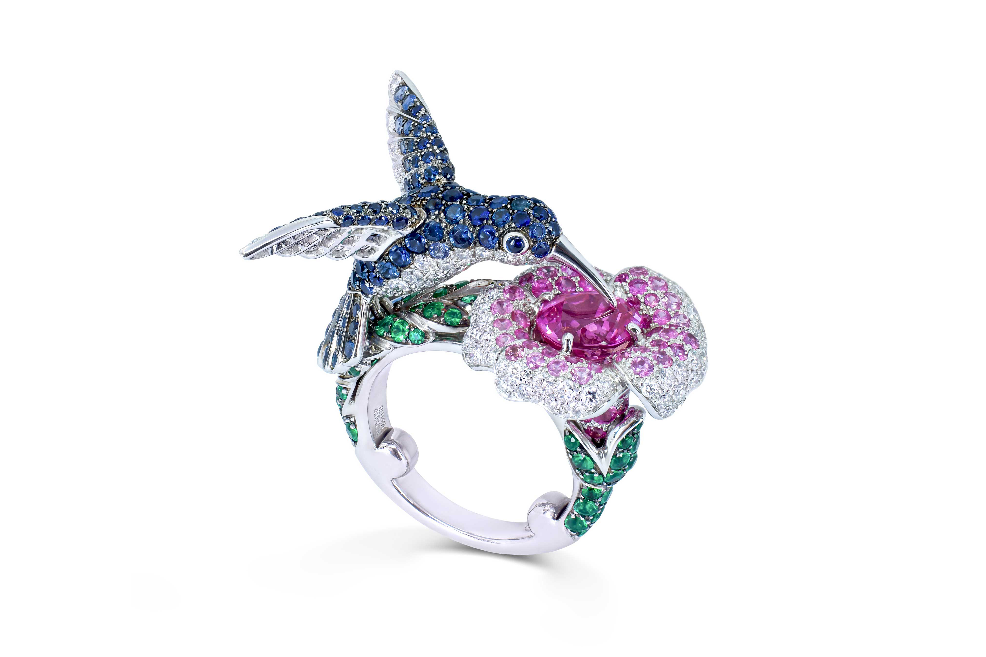 Boucheron Hopi «Колибри» кольцо из белого золота 750 пробы