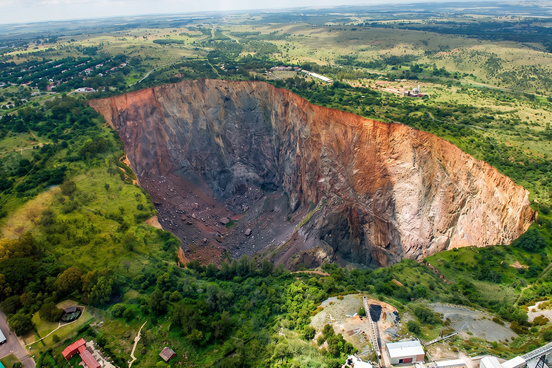 The Cullinan mine in South Africa, one of today's most important sources of the largest gem-quality natural blue diamonds