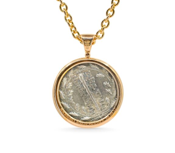 BULGARI &ldquo;Monete&rdquo; Necklace with an Ancient Silver Coin in Rose Gold