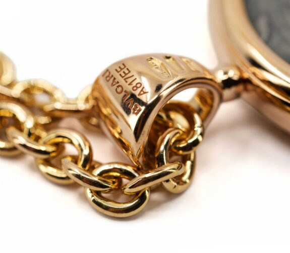 BULGARI &ldquo;Monete&rdquo; Necklace with an Ancient Silver Coin in Rose Gold