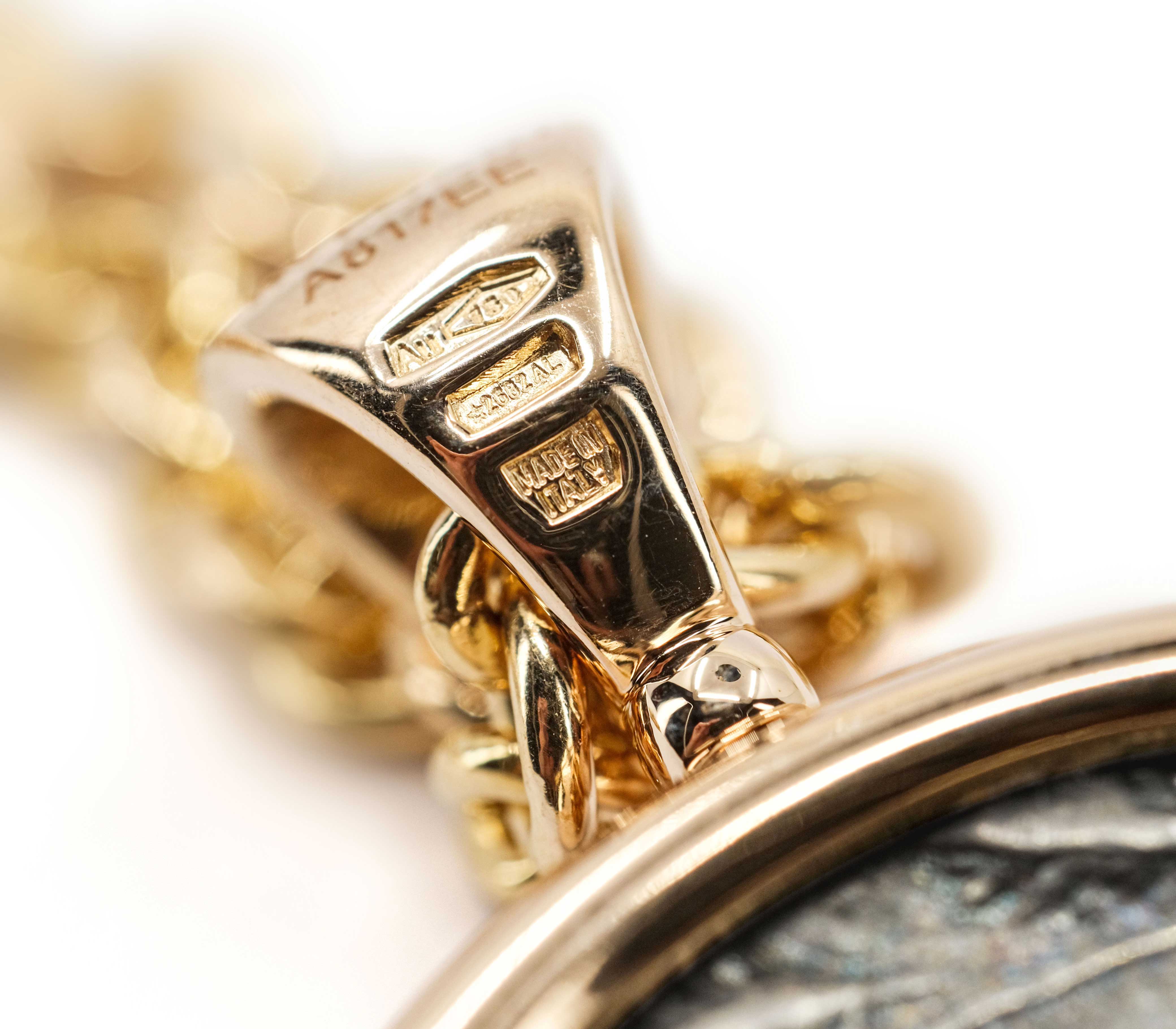 BULGARI &ldquo;Monete&rdquo; Necklace with an Ancient Silver Coin in Rose Gold