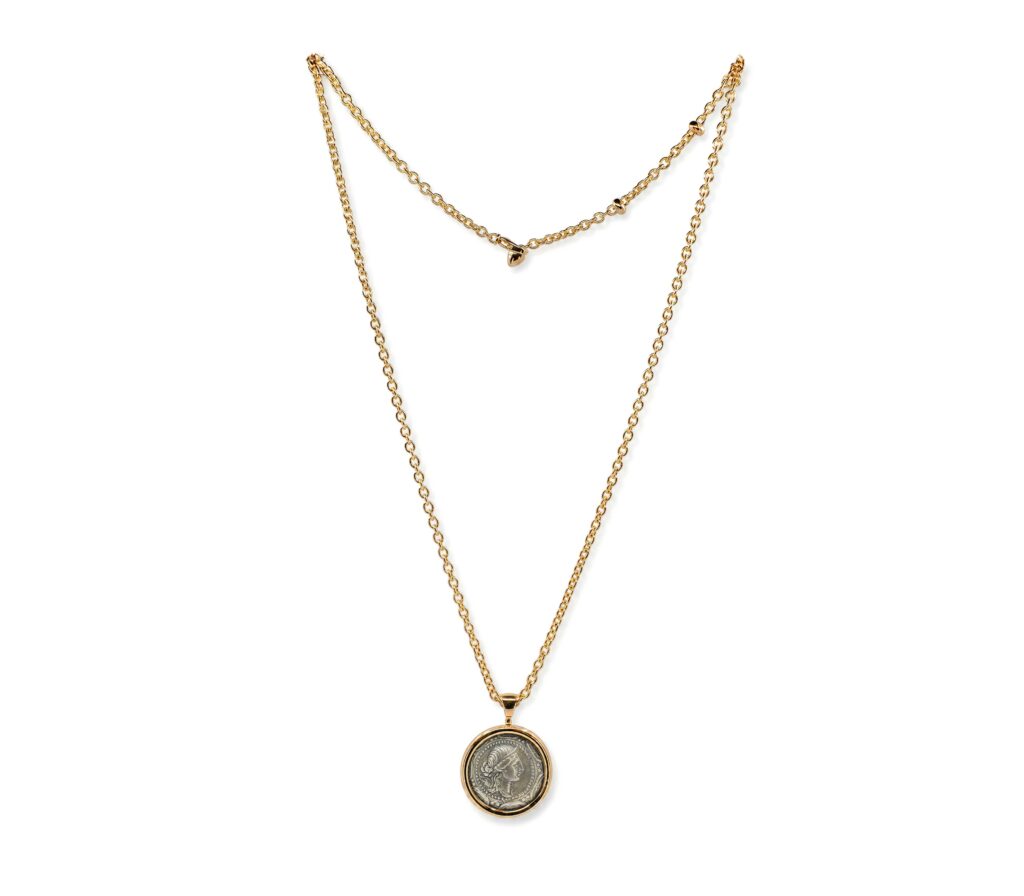 BULGARI &ldquo;Monete&rdquo; Necklace with an Ancient Silver Coin in 18K Rose Gold
