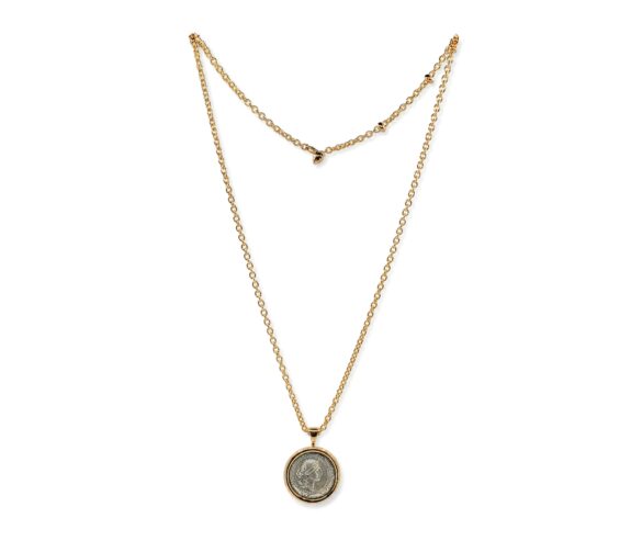 BULGARI &ldquo;Monete&rdquo; Necklace with an Ancient Silver Coin in 18K Rose Gold