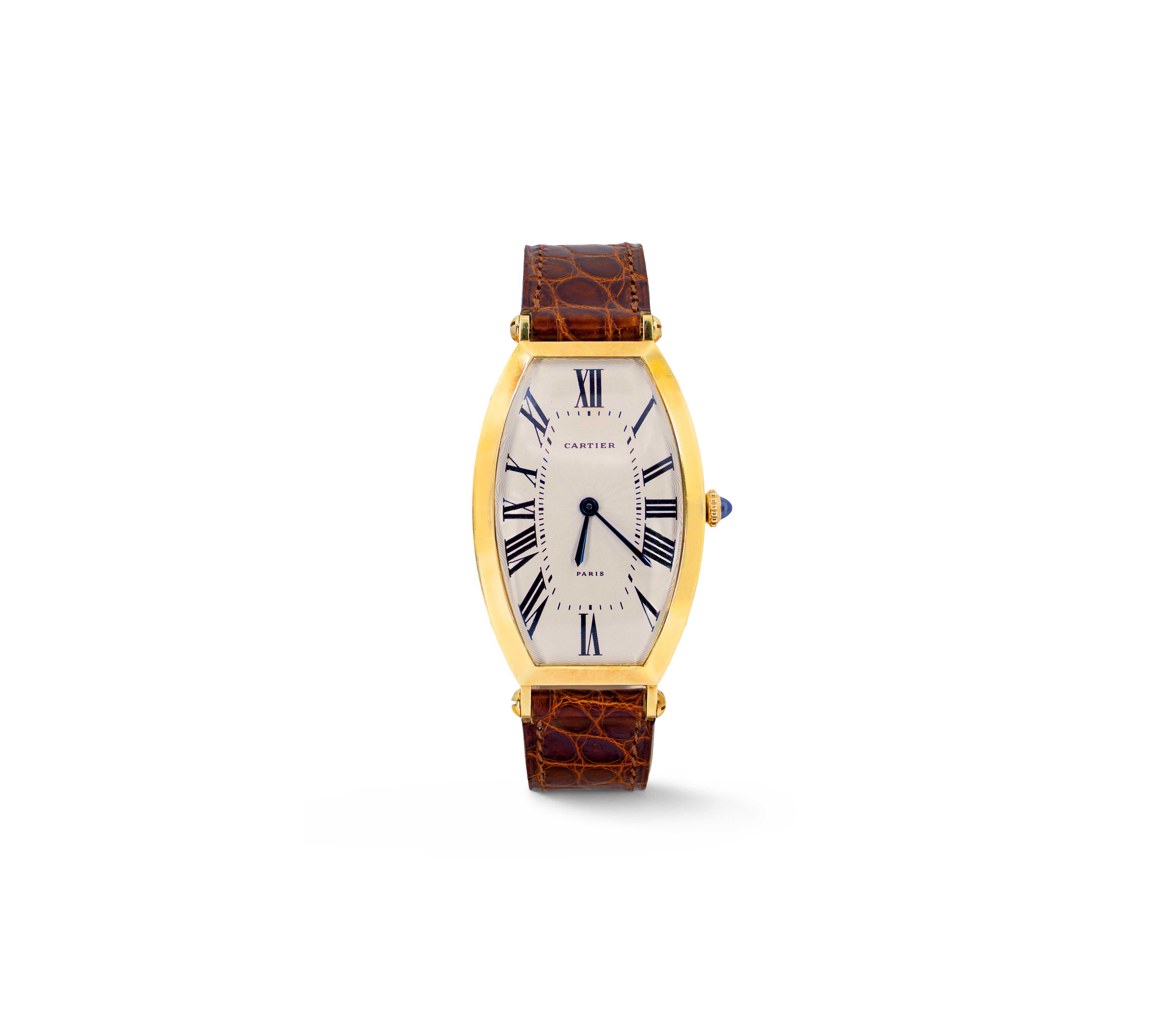 Cartier Tonneau Paris A105515 Gold Watch with Roman Dial