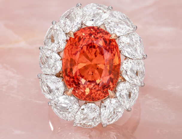 Les bijoux en padparadscha les plus chers jamais vendus aux ench&egrave;res