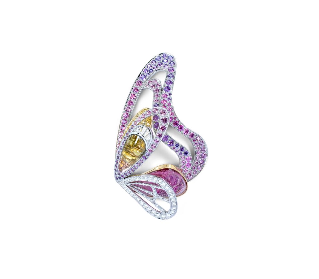 Boucheron Bouquet d&rsquo;Ailes Sapphire and Diamond 18K Gold Butterfly Brooch