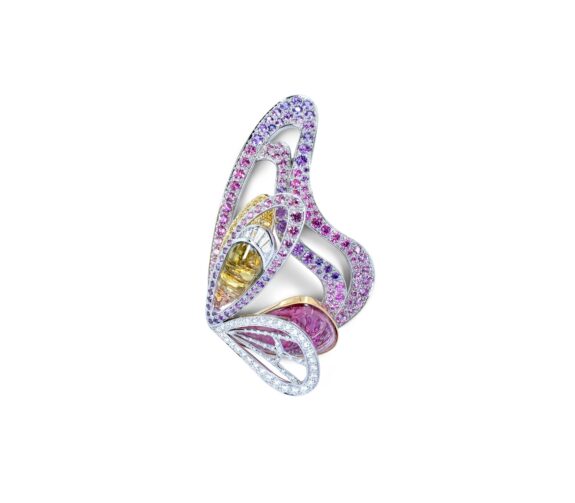 Boucheron Bouquet d&rsquo;Ailes Sapphire and Diamond 18K Gold Butterfly Brooch