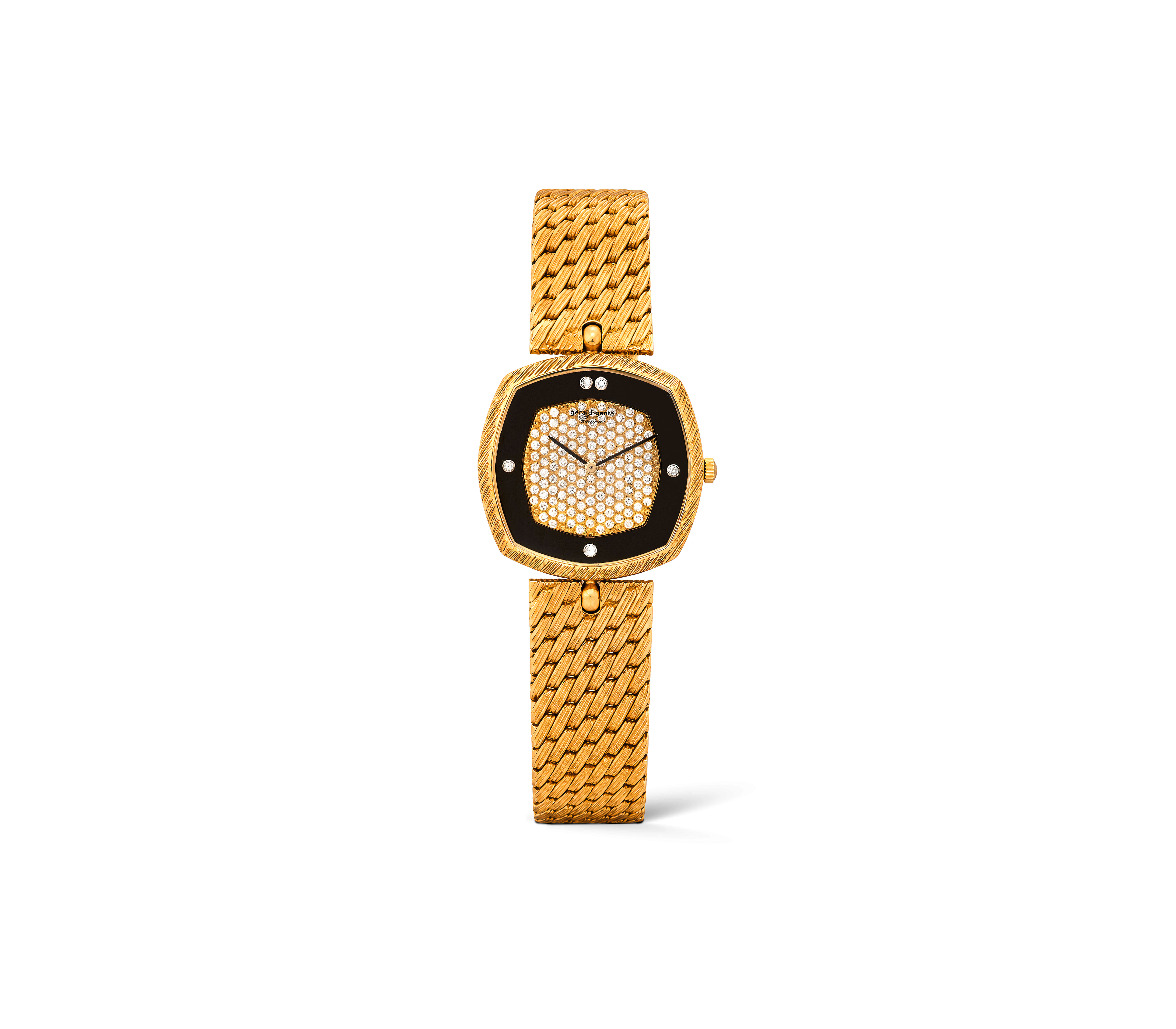 G&eacute;rald Genta Ref. G1267.7 18K Yellow Gold Diamond Dial Watch