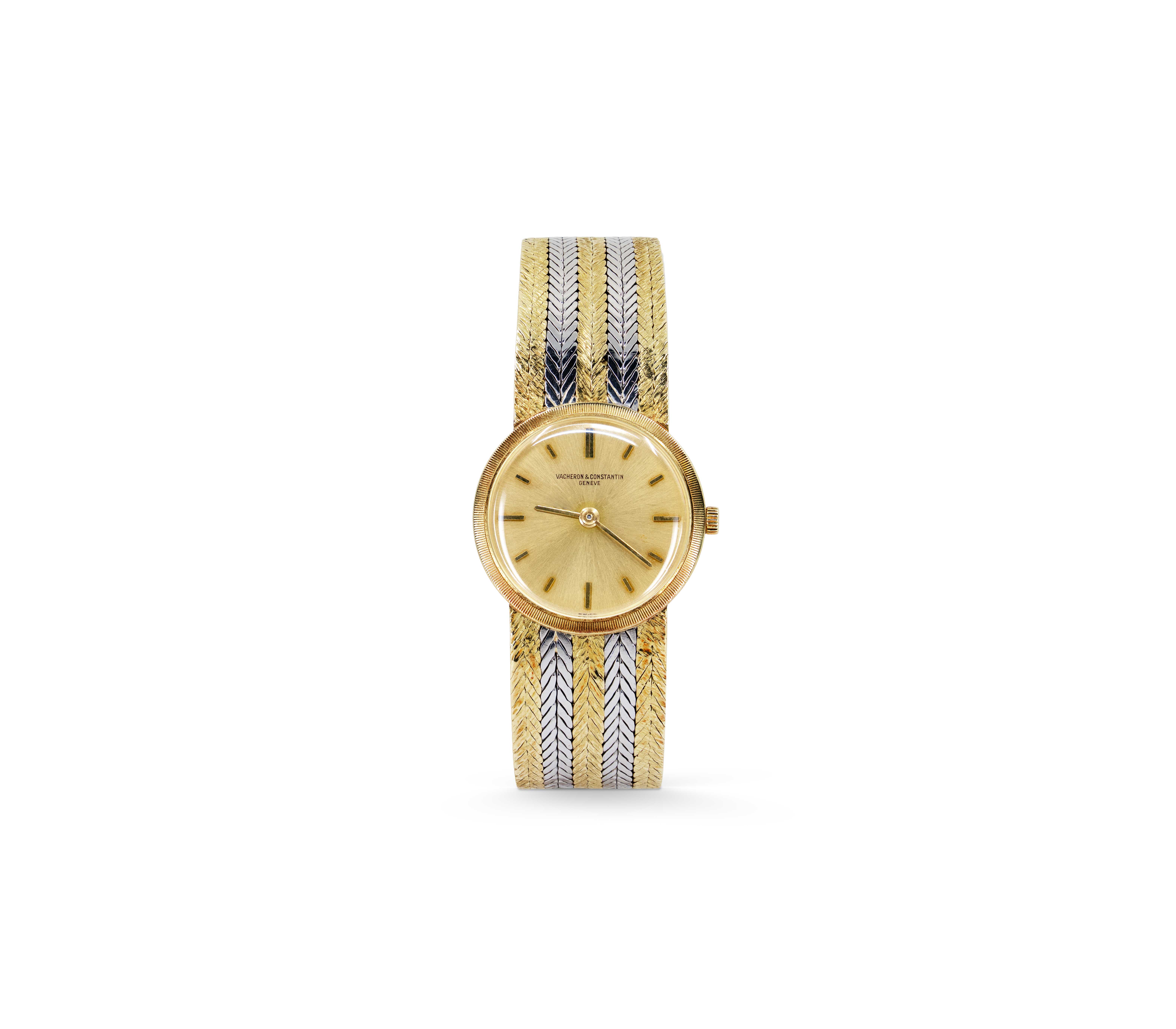 Vacheron Constantin Watch with Two-Tone Woven Bracelet