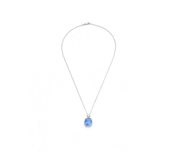 10.35 Ct Unheated Ceylon Sapphire and Diamond Necklace Dunaigre Certified