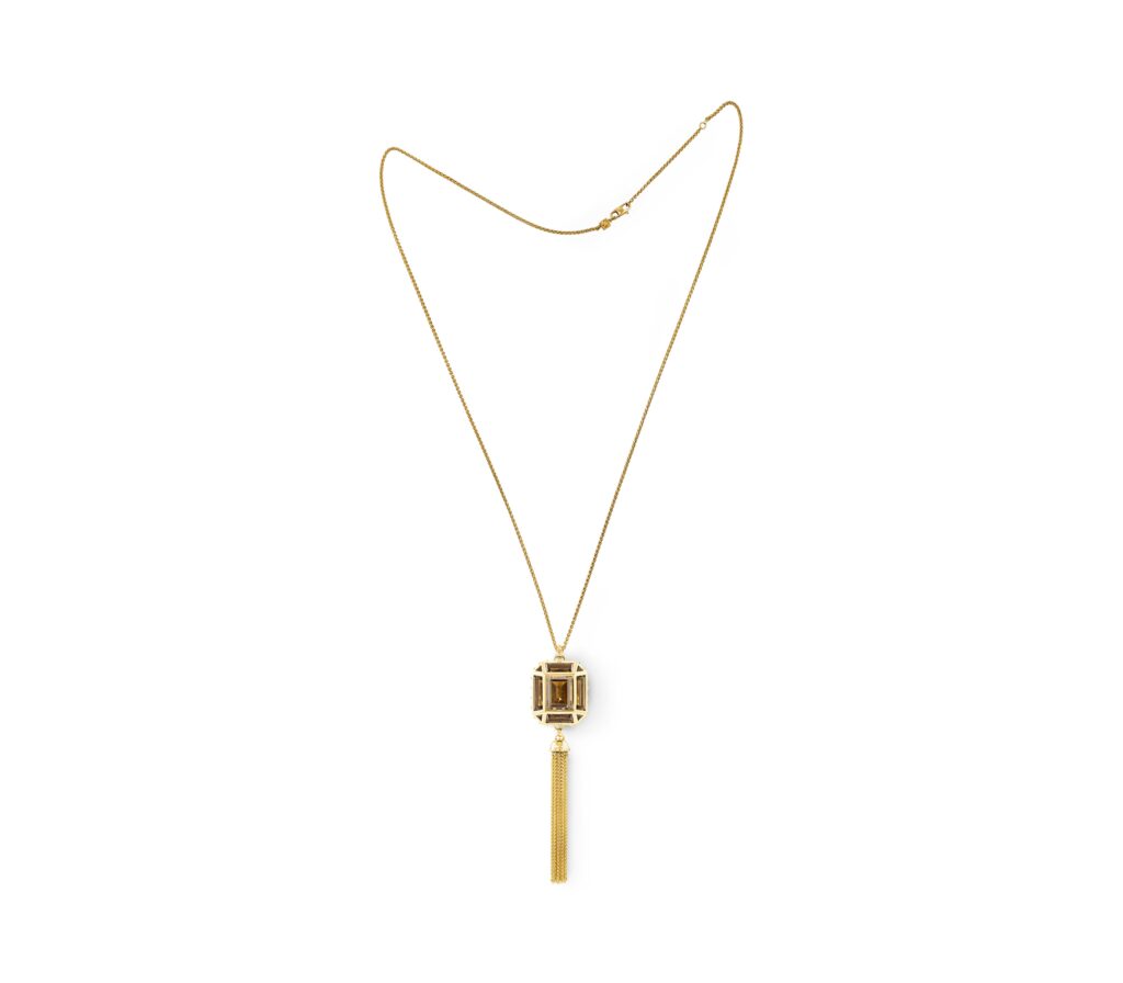 Louis Vuitton Emprise Smoky Quartz 18K Yellow Gold Necklace