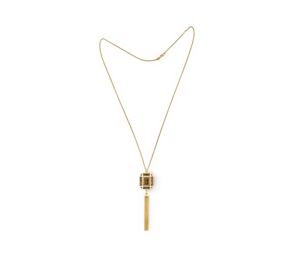 Louis Vuitton Emprise Smoky Quartz 18K Yellow Gold Necklace