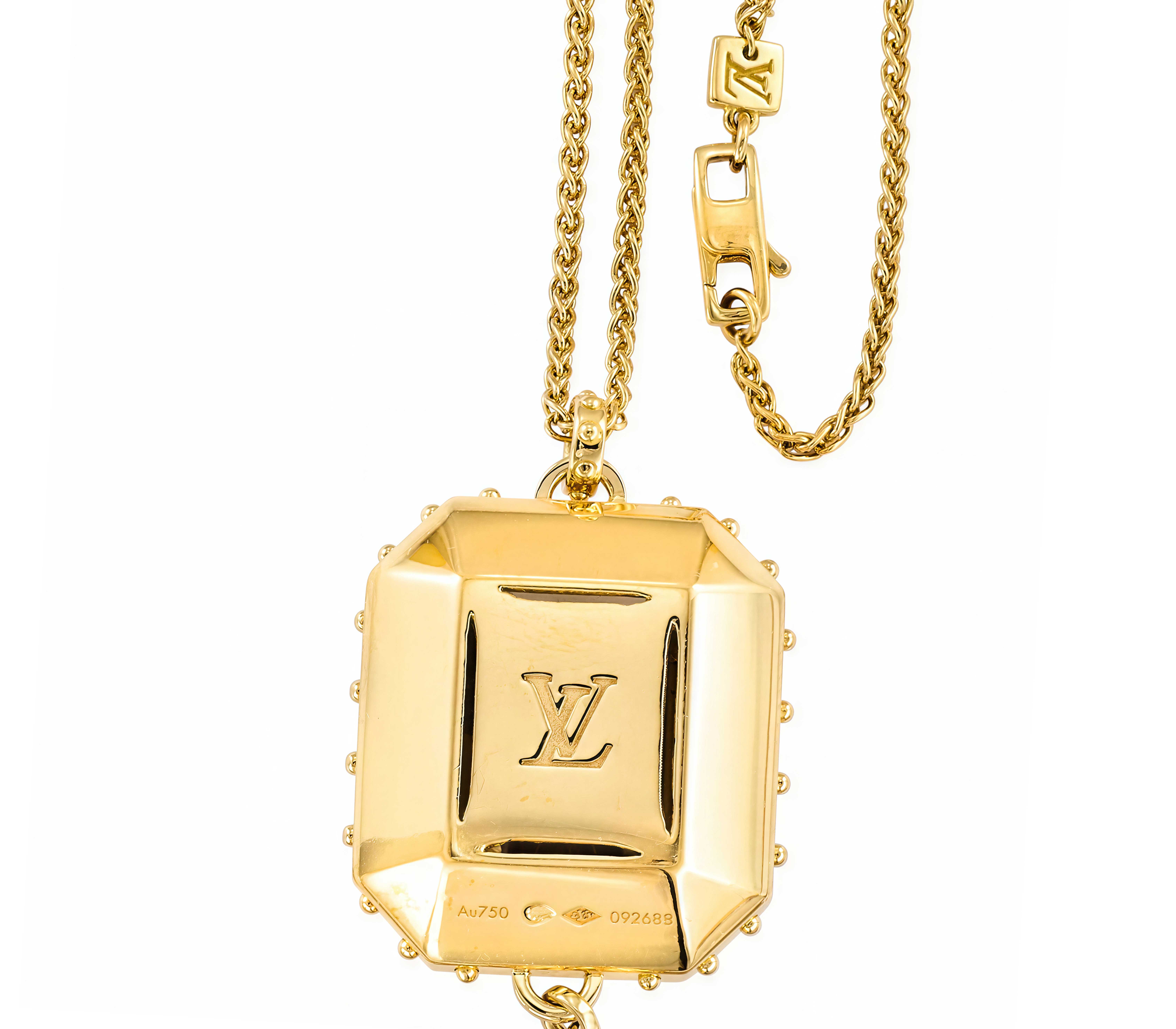 Louis Vuitton Emprise Smoky Quartz 18K Yellow Gold Necklace
