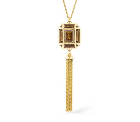 Louis Vuitton Emprise Smoky Quartz 18K Yellow Gold Necklace