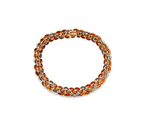 Poiray Tresse Grand Mod&egrave;le 1988 Tri-Color 18K Gold Necklace
