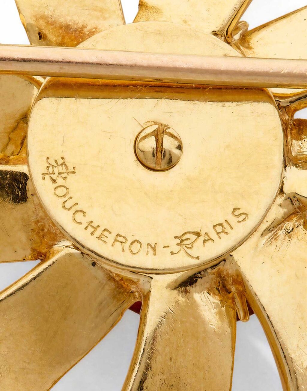 Boucheron Soleil Citrine 18K Gold Brooches, Pair