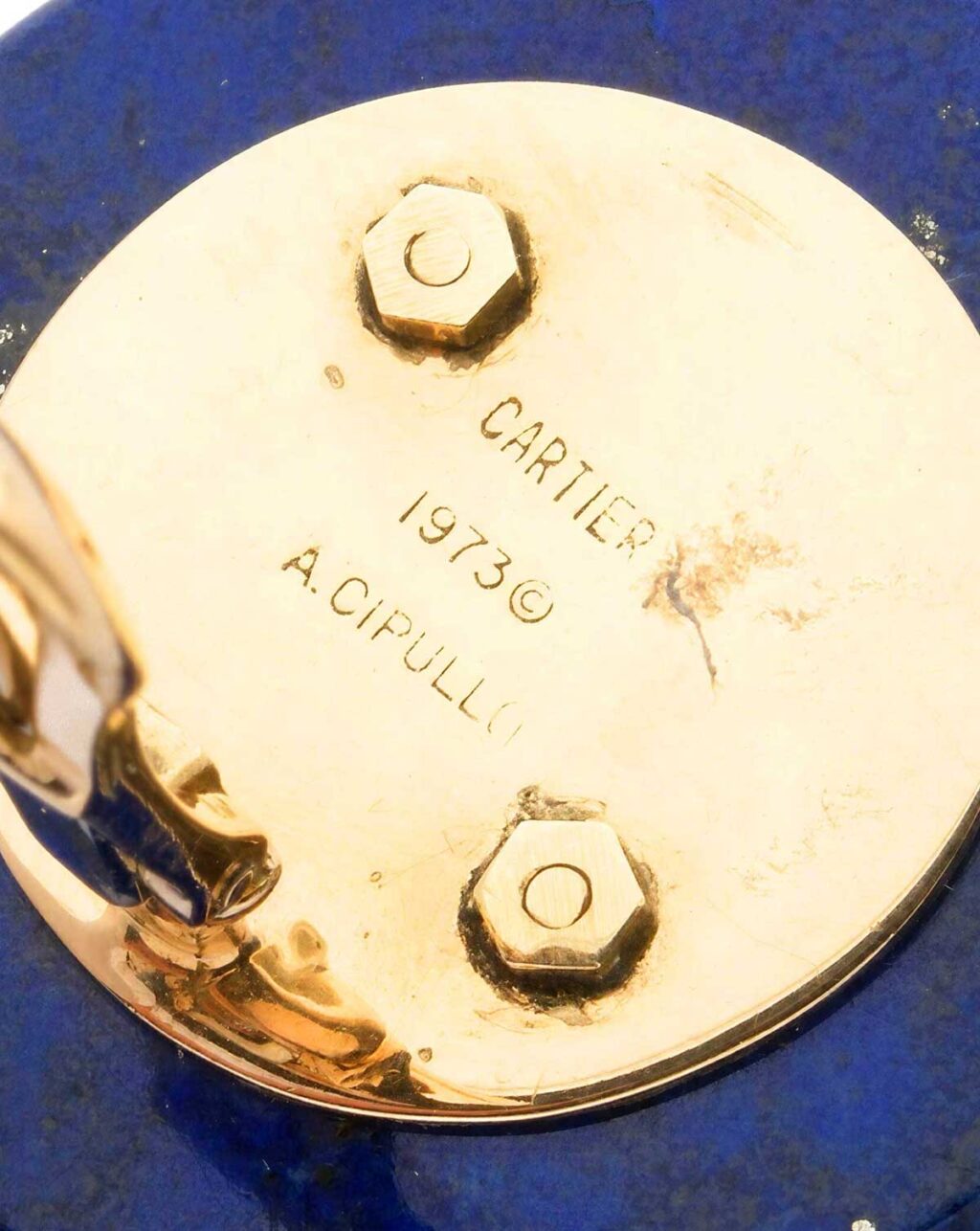 Cartier by Aldo Cipullo Lapis Lazuli 18K Yellow Gold Ear Clips