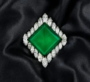 Pair of emeralds at Christie’s auction