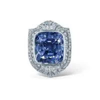 47 carat Sapphire and 15 carat Diamond Art Deco Brooch