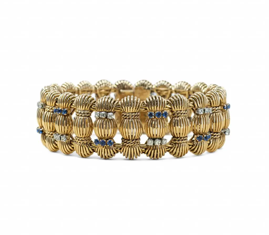 Boucheron 18k Gold, Sapphire, and Diamond Bracelet