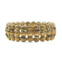 Boucheron 18k Gold, Sapphire, and Diamond Bracelet