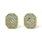 Bvlgari Gold and Diamond Clip Earrings