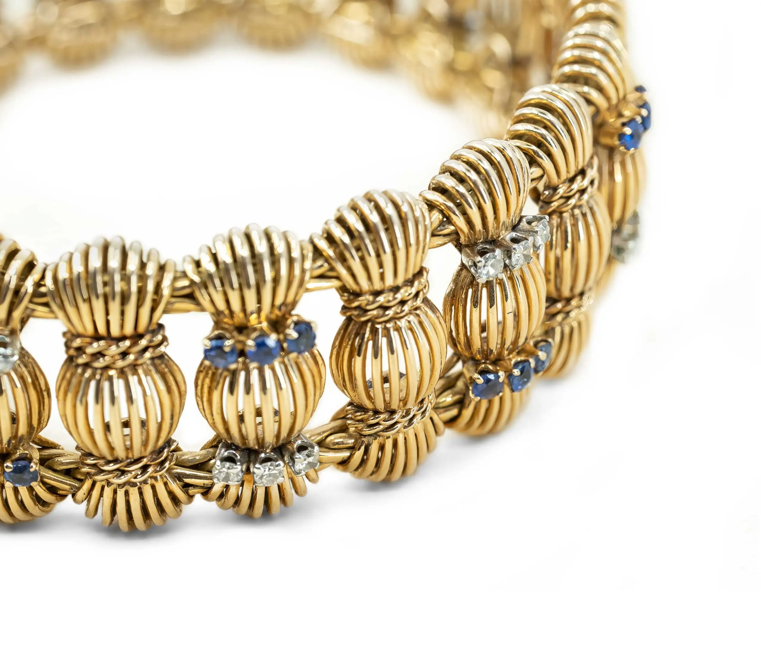 Boucheron 18k Gold, Sapphire, and Diamond Bracelet