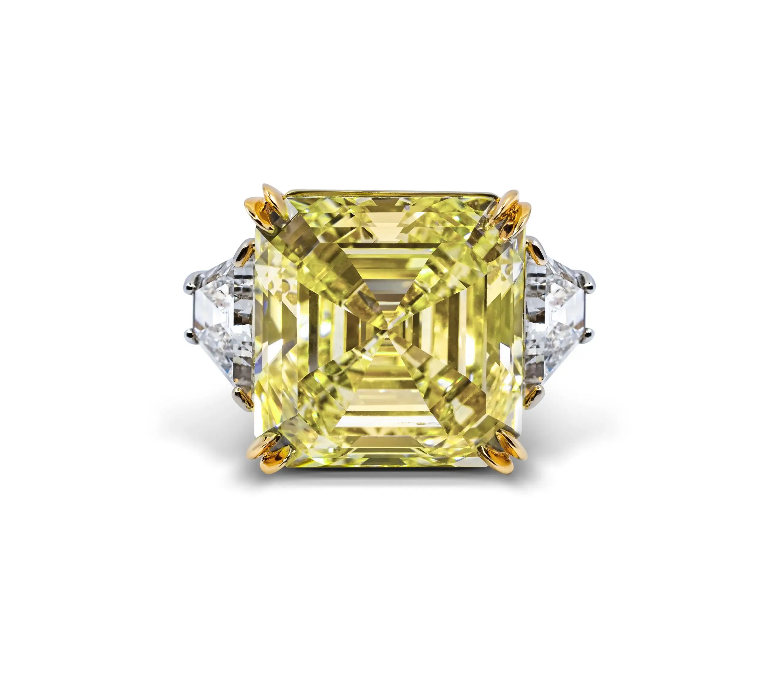 23.84 carat Fancy Yellow Diamond Ring GIA