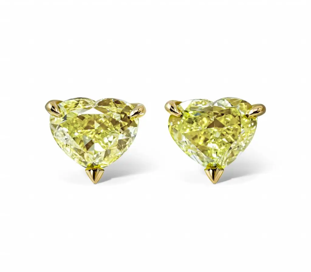 Heart Shape Diamond Studs GIA