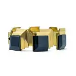 Art Deco Onyx and 18k Gold Bracelet