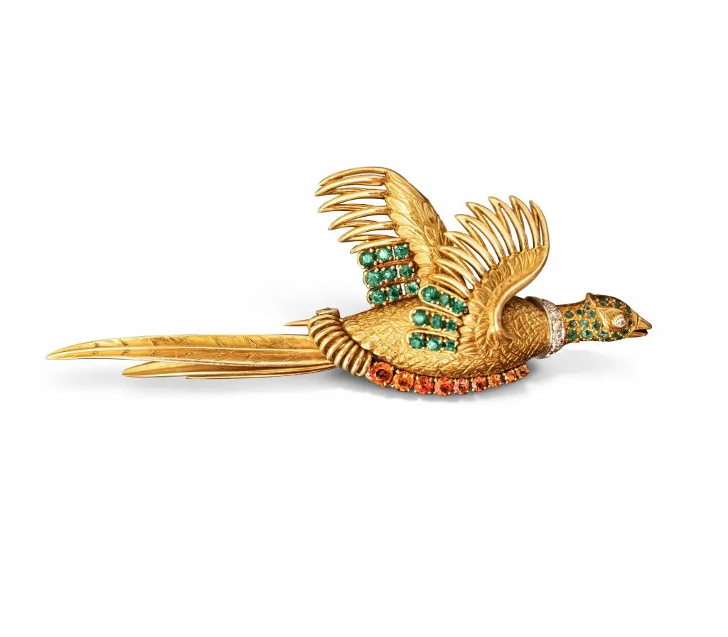 Hermès “Pheasant” Brooch