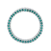 Collier tourmaline lagon et diamants