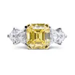 Fancy Vivid Yellow Diamond Ring